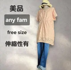 ★セール★美品 any fam 半袖 チュニック レース カットソー