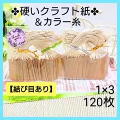 29 NB タグ（1×3／120枚) 値札 クラフト紙 【ベージュ糸】