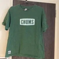 CHUMS 半袖 Tシャツ グリーン ロゴ L メンズ