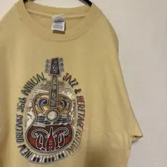 M US 古着 Ｔシャツ 音楽 ギター ビアノ Jazz 楽器