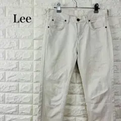 リー デニムパンツ 白パン コットン100% オリジナルボタン