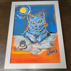 手描きアクリル画　B5サイズ一点もの