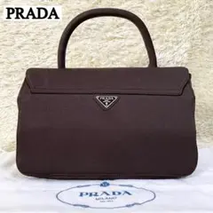 美品✨プラダ フォーマル ハンドバッグ 三角ロゴ ブラック 自立型タイプ