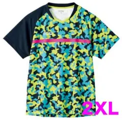 卓球ユニフォーム VICTAS ダズルゲームシャツ グリーン サイズ　2XL