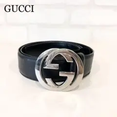 GUCCI インターロッキング Gバックル レザーベルト