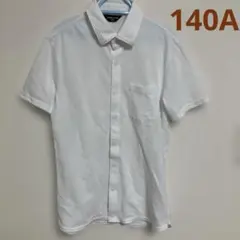 【美品】COMME CA ISM 半袖 ポロシャツ 140A 白 コムサイズム