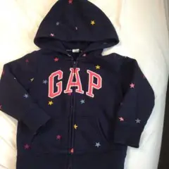 GAP 星柄 フード付きパーカー 4歳　裏起毛　美品　100