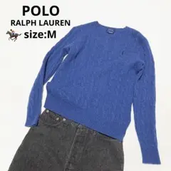 【極美品】POLO RALPH LAURENカシミヤ混 ケーブルニットセーター