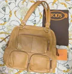 最終価格☆TOD'S トッズ レザー ショルダーバッグ Tバッグ