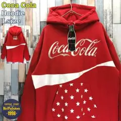 【タグ付き】　Coca Cola　コカコーラ　パーカー　刺繍ロゴ　両面ロゴ