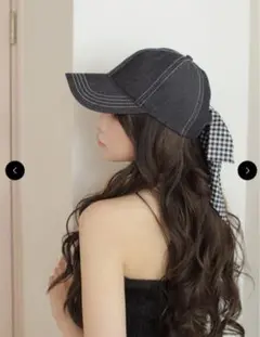 M me eme 3wayリボンキャップ M me eme エムミーエメ 3way ribbon cap - メルカリ