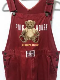 PINK HOUSE 刺繍 SHIMPA CLUB サロペット