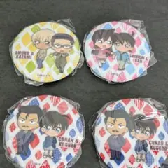 名探偵コナン カプセル缶バッジ デュオコレ 新一&蘭 コナン&小五郎 安室&風見