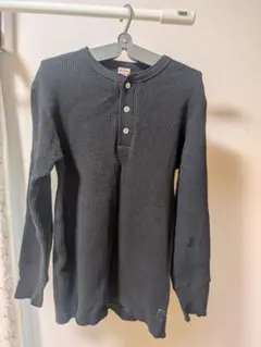 Healthknit ス―パ―へビーワッフルヘンリーネック カットソ― L