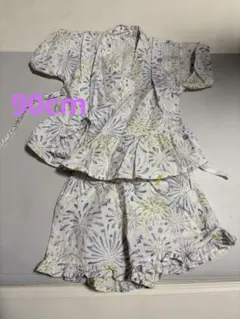 【値下げしました】après les cours 花火　甚平 90サイズ