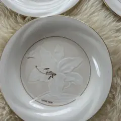 新品未使用⭐︎HANAEMORI 花の浮彫り 皿 5枚セット