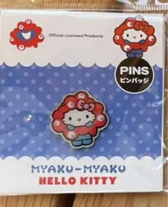 ミャクミャク サンリオ コラボ ハローキティ　ピンバッジ