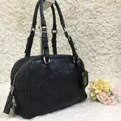 ✨美品✨プラダ ショルダーバッグ ロゴ型押し 白タグ カデナ デカロゴ 肩掛け