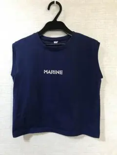 MARINEロゴ入りネイビータンクトップ150