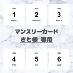 マンスリーカード 2025年 アルバス風 ましかく