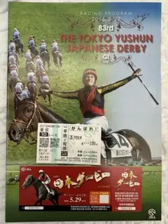 2016年第83回東京優駿　日本ダービー　マカヒキ　単複応援馬券　現地的中