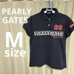 PEARLY GATES ゴルフ用ポロシャツ ブラック サイズ1 レディース
