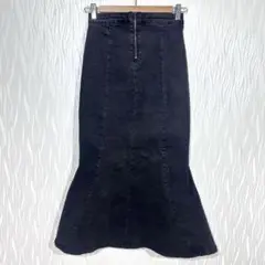G.X ブラック マーメイドスカート Mサイズ ストレッチ デニム調