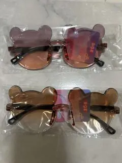 クマ耳型サングラス ブラウン　パープル　　新品　未開封