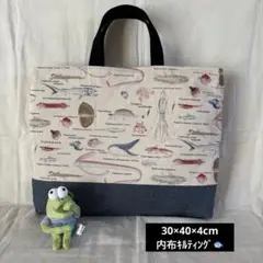 ハンドメイド レッスンバッグ 手提げカバン 限定価格 深海魚 入園入学