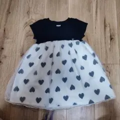 プティマイン ハートチュールワンピース 90