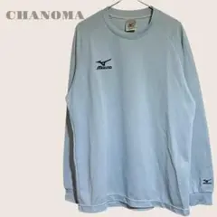【MIZUNO】【吸湿発熱】ブレスサーモロゴTシャツ カットソー(長袖) 水色