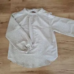 Samansa Mos 花柄リボン付きグレーシャツ ⭐未使用