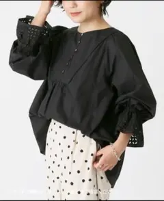 シンプリシテェ　エンブロイダリー カフスブラウス　F　美品✨