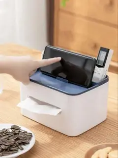 ティッシュボックス 収納ホルダー グレー