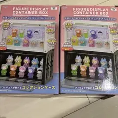 LEDライト付きフィギュアディスプレイコンテナbox 黒　2点セット