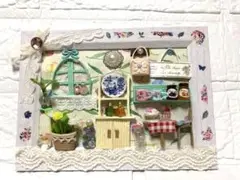ミニチュアフレームアレンジ　エコクラフト　ハンドメイド
