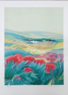 芸術版画 クロードエムレ 花咲く小さな谷 48/180
