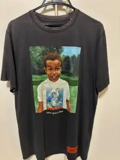 HERON PRESTON プリントTシャツ Lサイズ ブラック