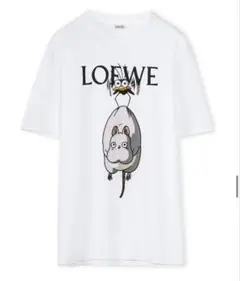 ロエベ　Tシャツ　カットソー　美品　ジブリ　千と千尋 LOEWE ロエベ×千と千尋の神隠し ハエドリ 坊 ネズミ プリント