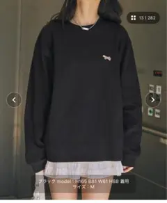 THE FOX ロゴワンポイントTシャツ ブラック M