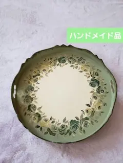 【新品】ハンドメイド作品　トールペイント　トレー　プレート