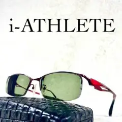 極美品　i-ATHLETE　スポーツメガネ　IA-445　チタンレッドフレーム
