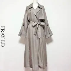 【定価2.5万】FRAY I.D ヴィスコース リボンベルト付ロングガウンコート