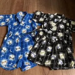 甚平 100cm & 90cm トンボ柄　日本製 2点セット