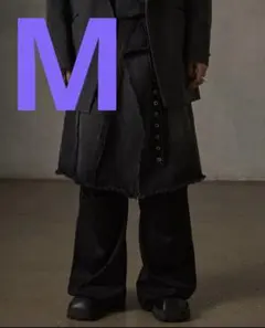 GRANCY グランシー フリンジデニムスカート Mサイズ ブラック GRANCY】Fringedesign Denim Skirt / フリンジデザイン デニム