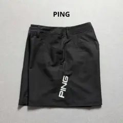 【極美品】近年モデル　ピンゴルフ ロゴ　ハーフパンツ　黒　L