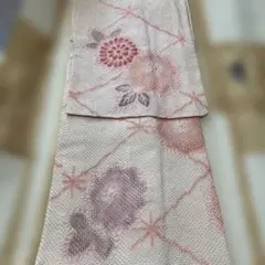 花柄小紋 着物 ピンク系　絞り