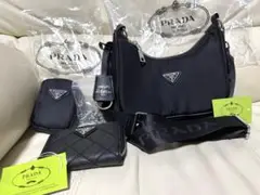 新品未使用‼︎PRADA ノベルティブラック ショルダーバッグ&カードケース