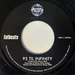 新品 Benny Reid / 93 'Til Infinity インストカバー