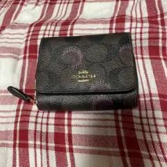 COACH ダークブラウン 三つ折り財布